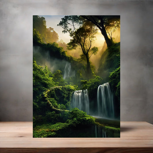 Beautiful waterfall poster on aluminum print. Multiple sizes available