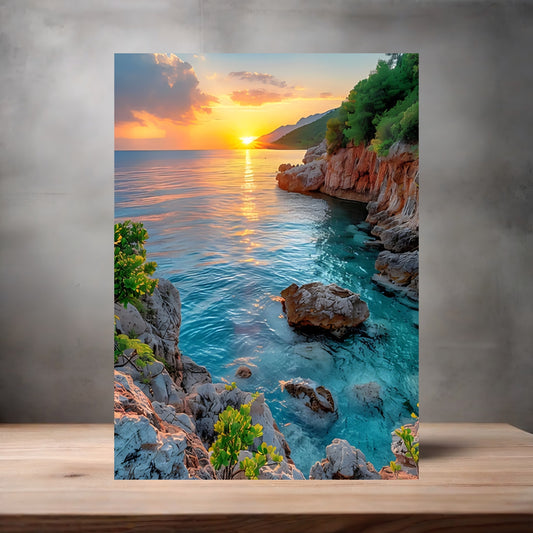 Beautiful sunset poster on aluminum print. Multiple sizes available
