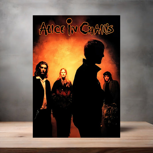 Alice in Chains poster on aluminum print. Multiple sizes available