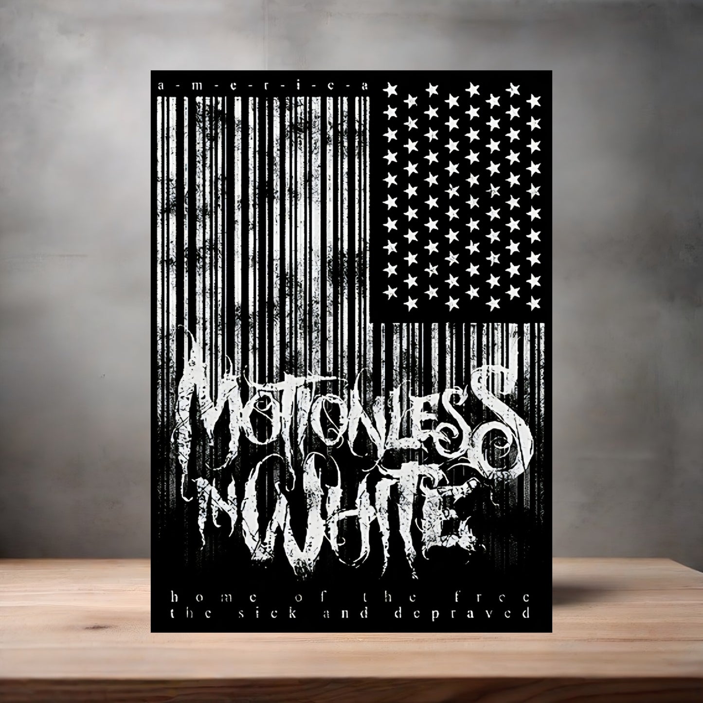 Motionless in White Flag poster on aluminum print. Multiple sizes available