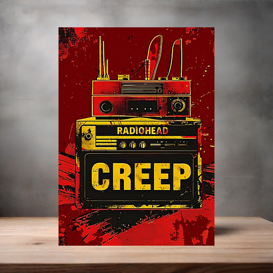 Radiohead Creep poster on aluminum print. Multiple sizes available