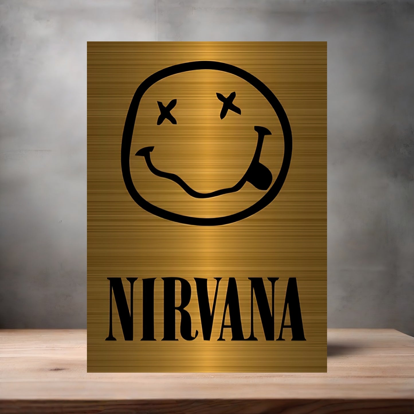 Nirvana poster on aluminum print. Multiple sizes available