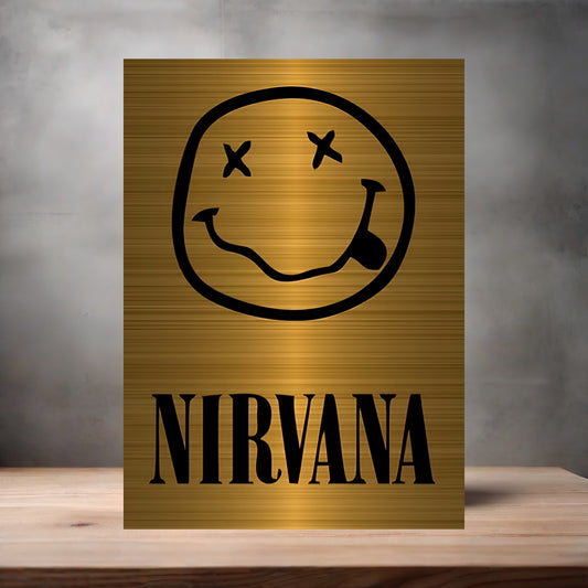 Nirvana poster on aluminum print. Multiple sizes available