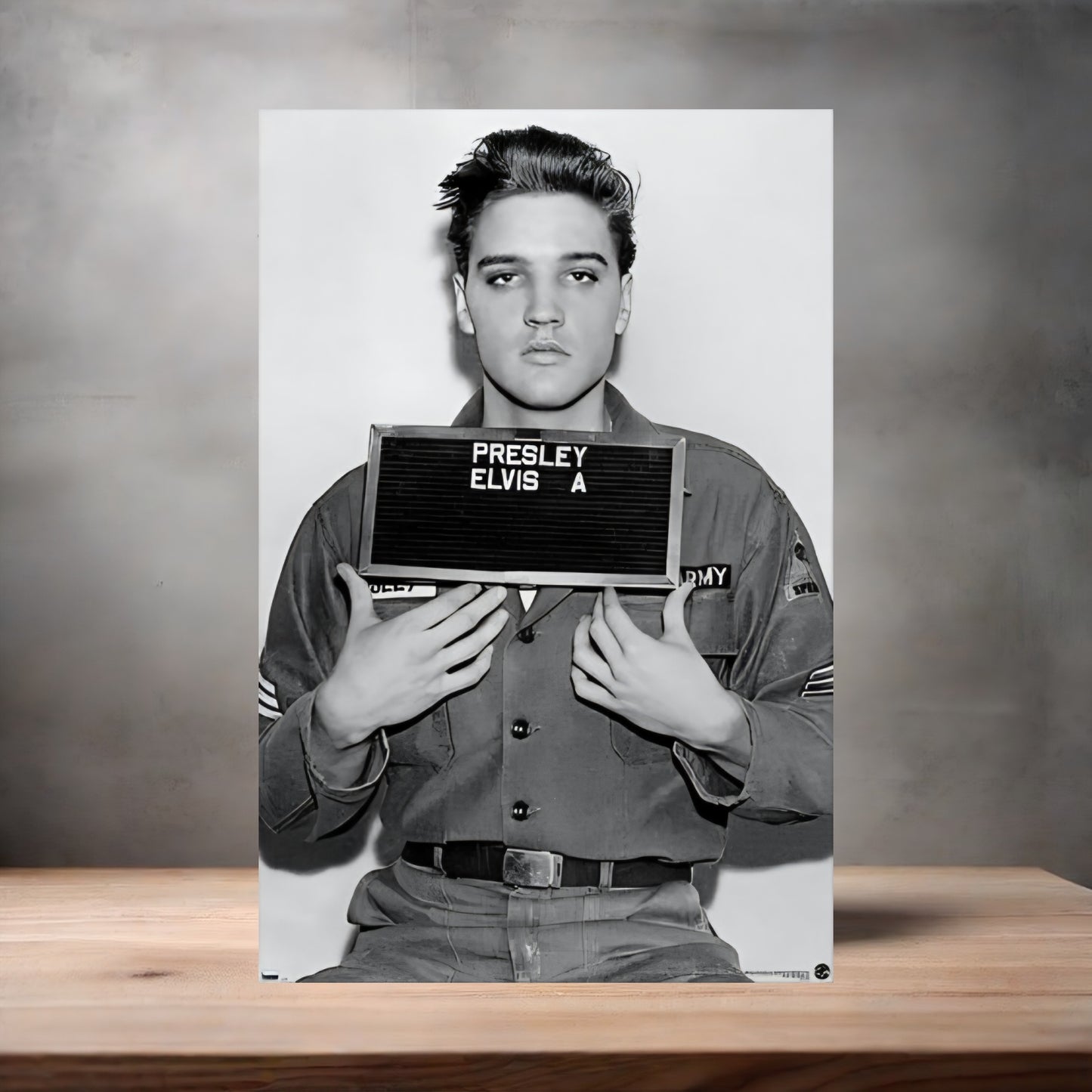 Elvis Presley US ARMY poster on aluminum print. Multiple sizes available