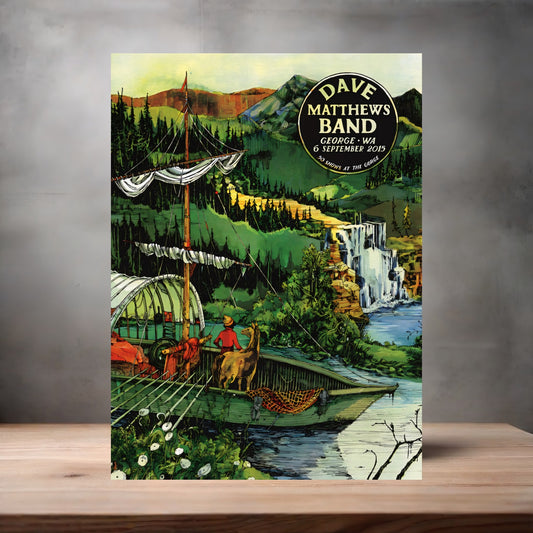 Dave Matthews band concert poster on aluminum print. Multiple sizes available