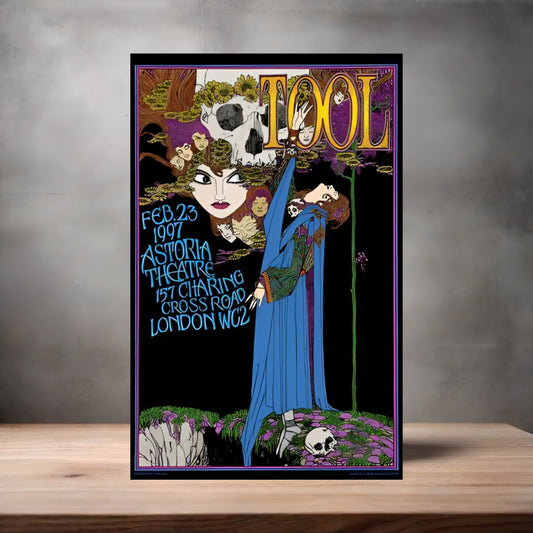 Tool Astoria Theatre concert poster on aluminum print. Multiple sizes available