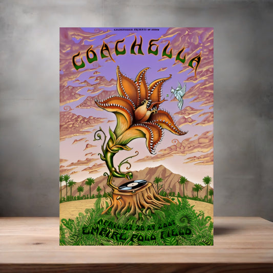 Coachella 2007 concert poster on aluminum print. Multiple sizes available