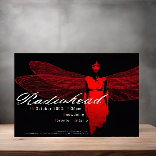 Radiohead Toronto, Canada concert poster on aluminum print. Multiple sizes available