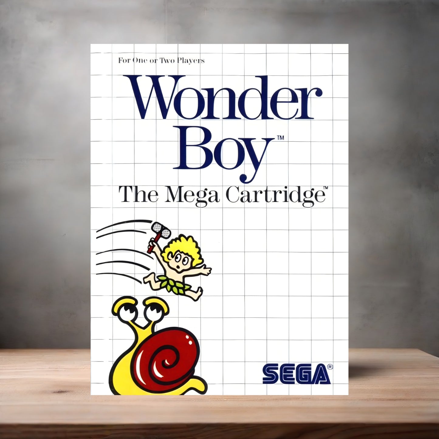 Wonder Boy Sega Master System game poster on aluminum print. Multiple sizes to choose from