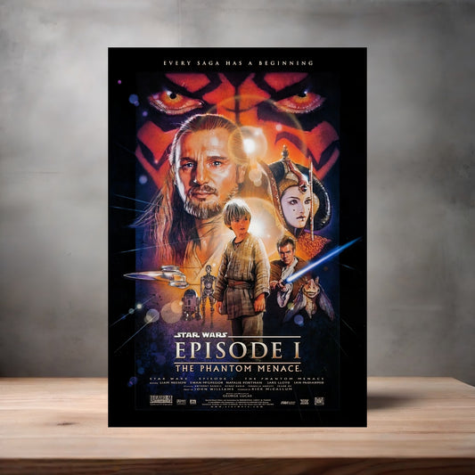 Star Wars 9 movie poster bundle on aluminum print. Multiple sizes available.