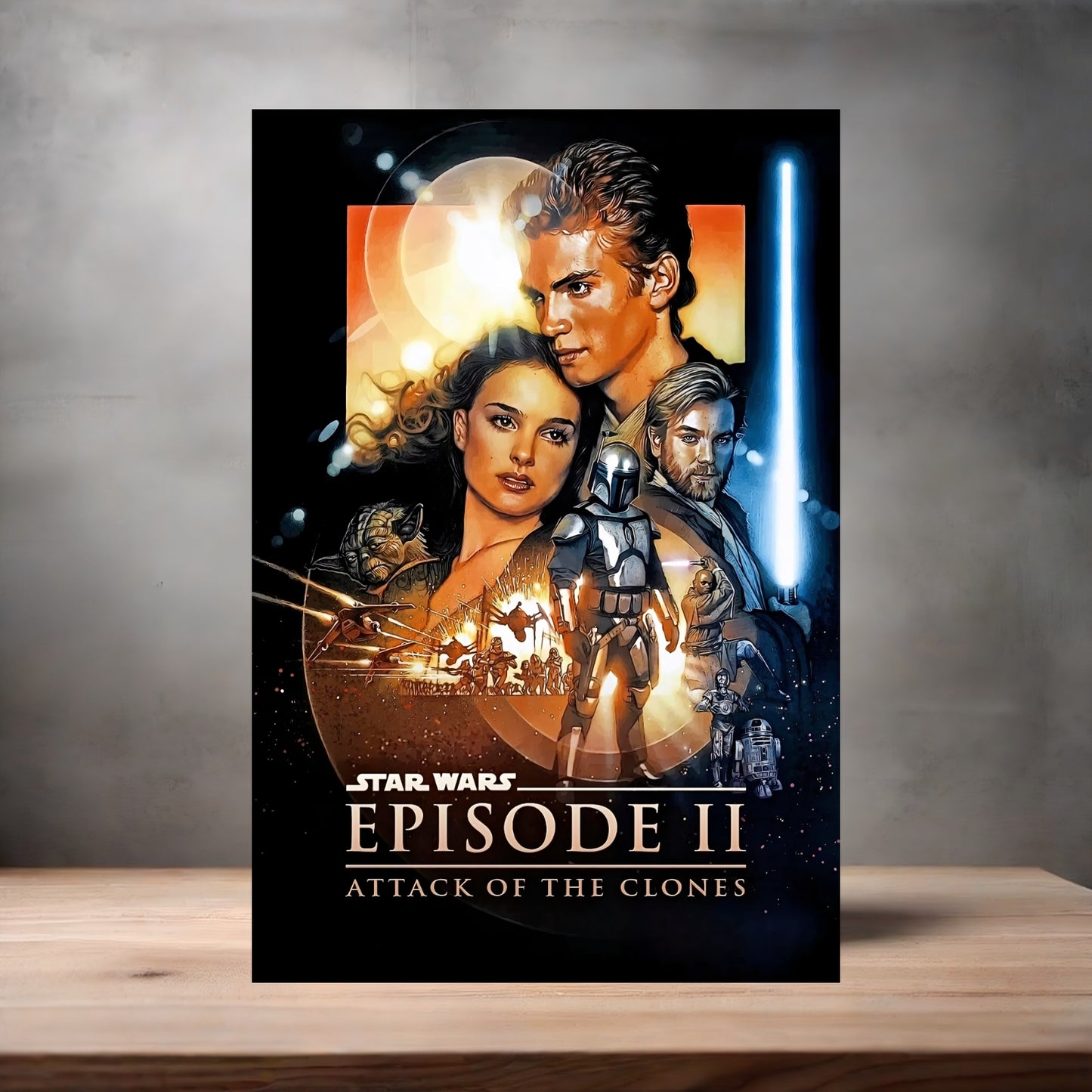 Star Wars 9 movie poster bundle on aluminum print. Multiple sizes available.