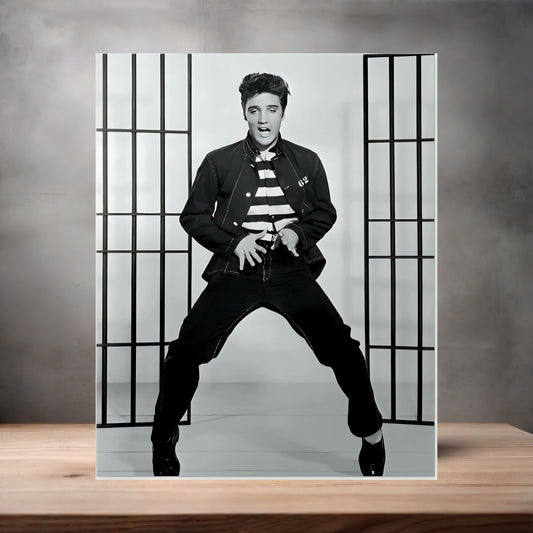 Elvis Presley poster on aluminum print. Multiple sizes available