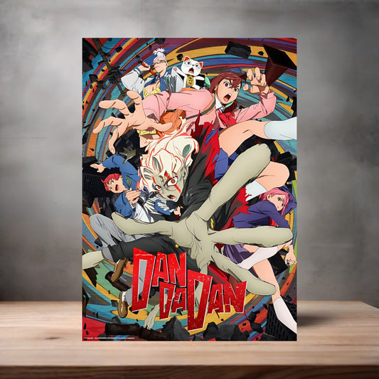 Dandadan Anime poster on aluminum print. Multiple styles and sizes available