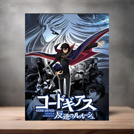 Code Geass Anime poster on aluminum print. Multiple styles and sizes available