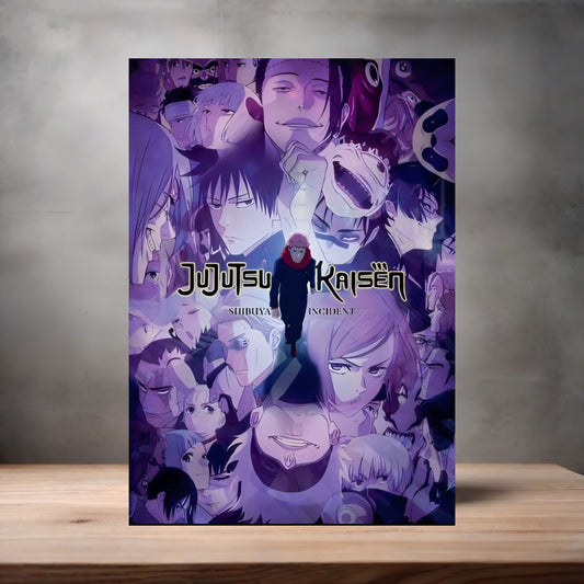 Jujutsu Kaisen Anime poster on aluminum print. Multiple styles and sizes available