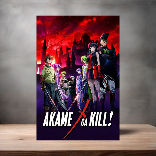 Akame ga Kill! Anime poster on aluminum print. Multiple styles and sizes available