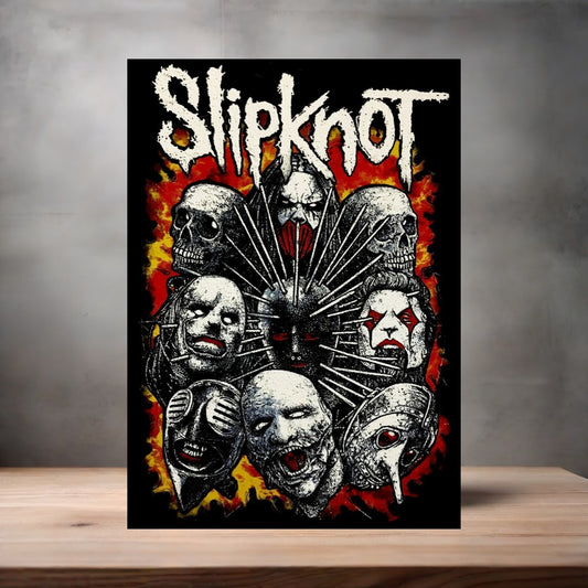 Slipknot poster on aluminum print. Multiple sizes available
