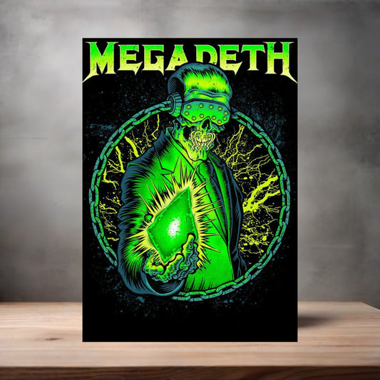 Megadeth poster on aluminum print. Multiple sizes available