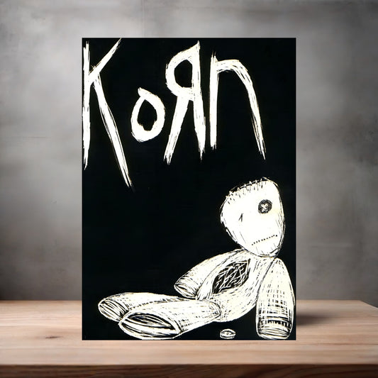 Korn poster on aluminum print. Multiple sizes available