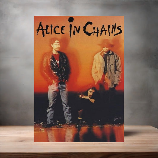 Alice in Chains poster on aluminum print. Multiple sizes available