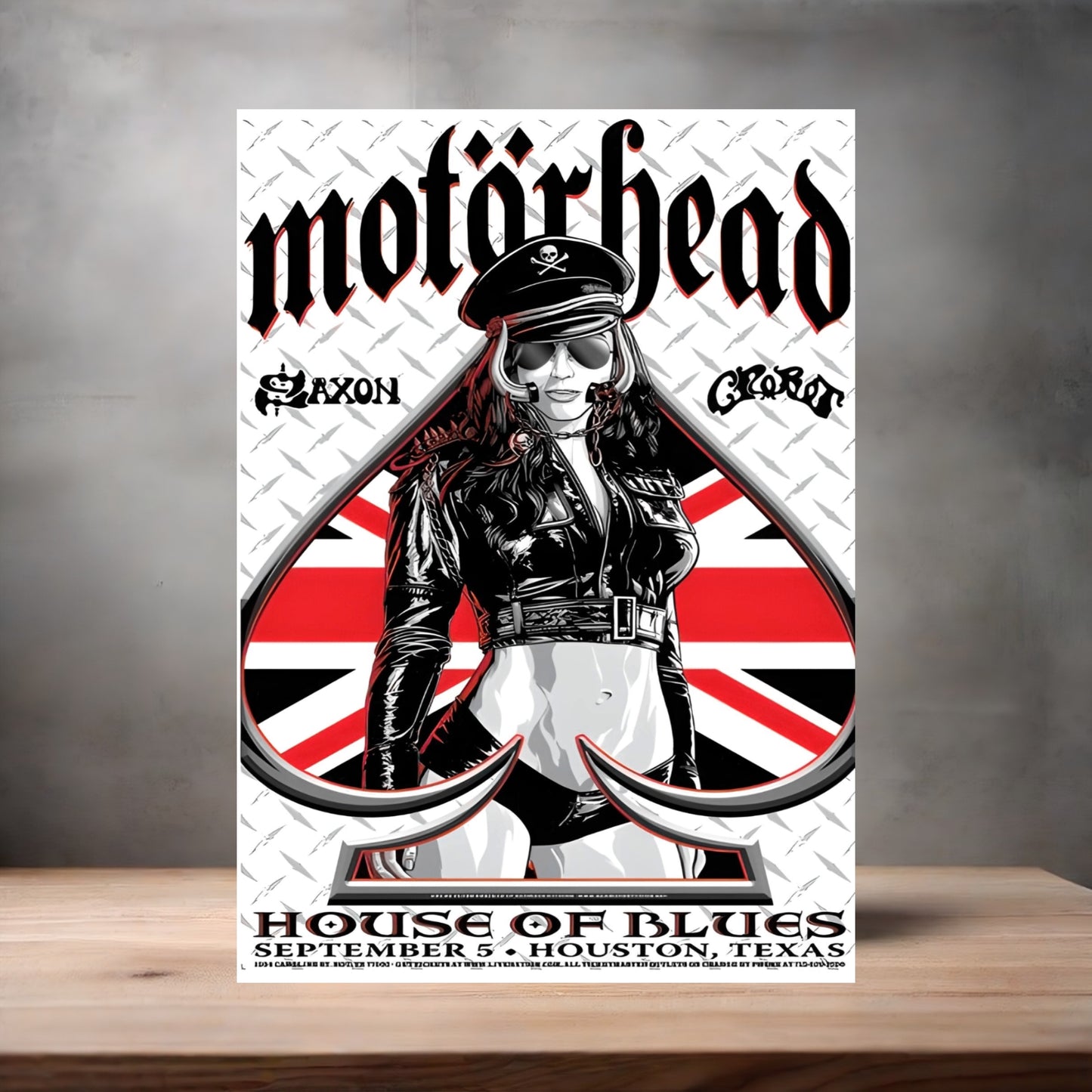 Motorhead House of Blues concert poster on aluminum print. Multiple sizes available