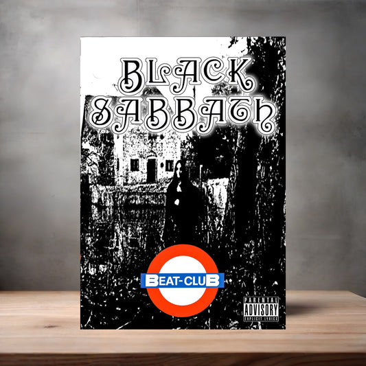 Black Sabbath Beat Club poster on aluminum print. Multiple sizes available