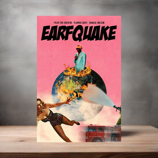 Tyler the Creator album poster Earfquake on aluminum print. Multiple sizes available
