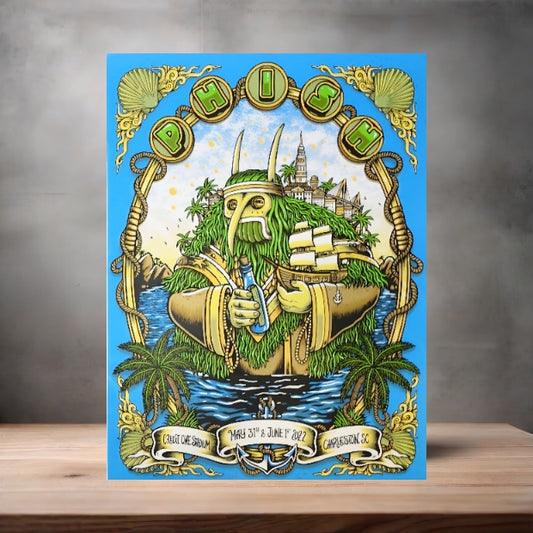 Phish South Carolina concert poster on aluminum print. Multiple sizes available
