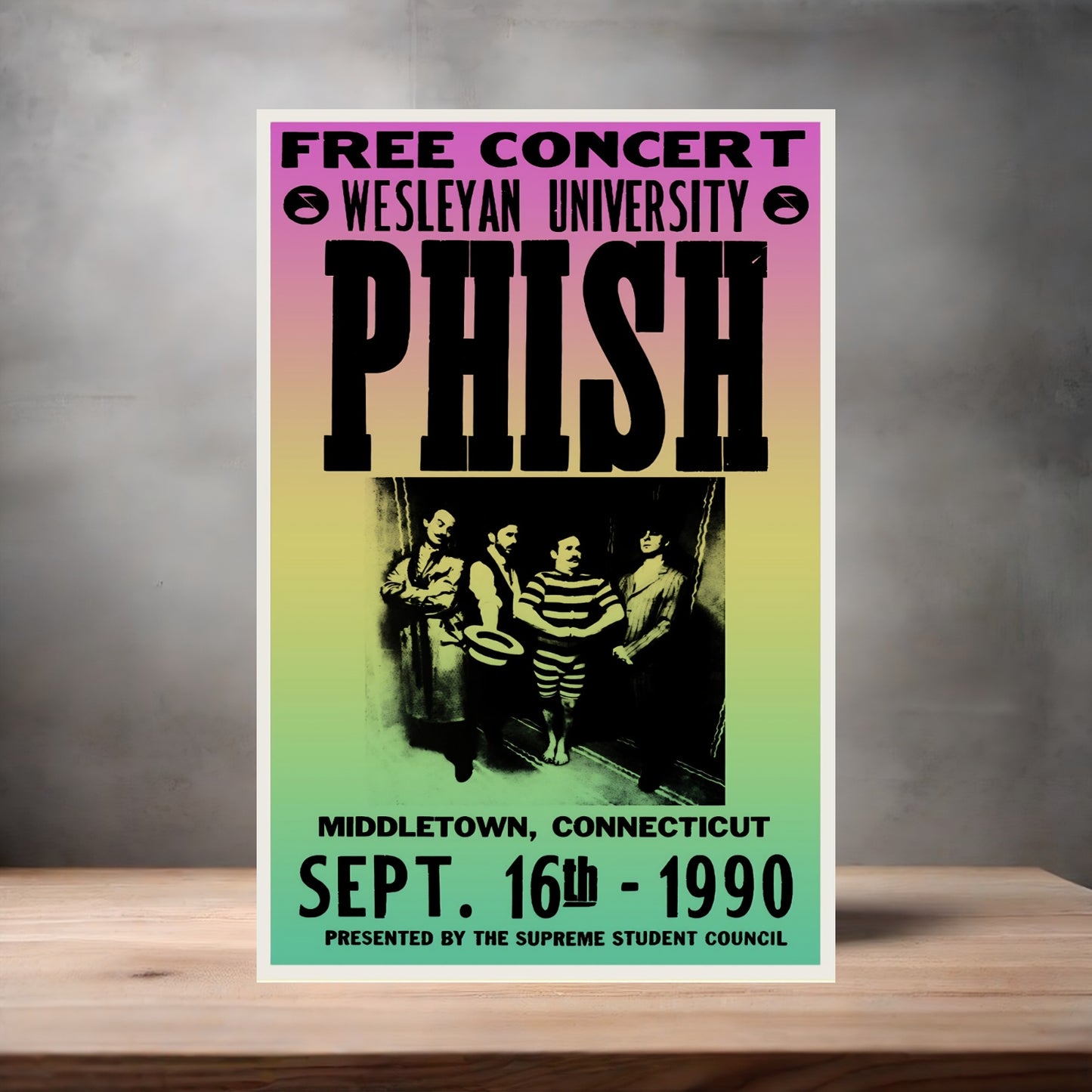Phish Connecticut concert poster on aluminum print. Multiple sizes available