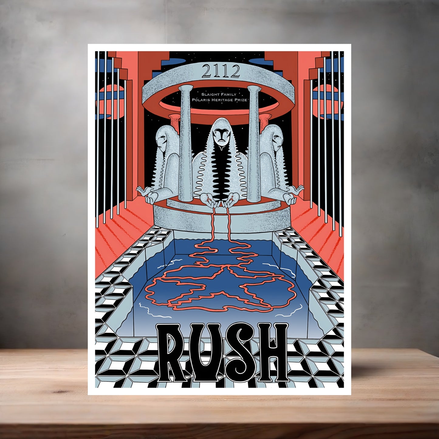 Rush 2112 poster on aluminum print. Multiple sizes available