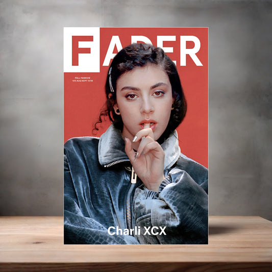 Charli XCX Fader magazine cover on aluminum print. Multiple sizes available
