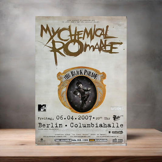 My Chemical Romance Berlin concert poster on aluminum print. Multiple sizes available