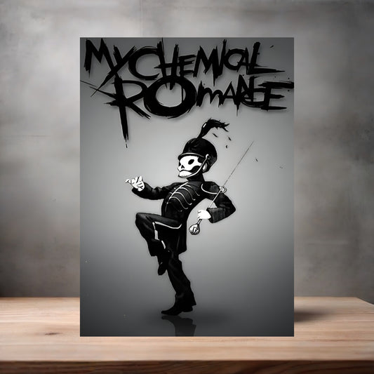 My Chemical Romance The Black Parade Gray poster on aluminum print. Multiple sizes available