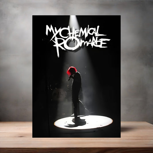 My Chemical Romance Black and white poster on aluminum print. Multiple sizes available