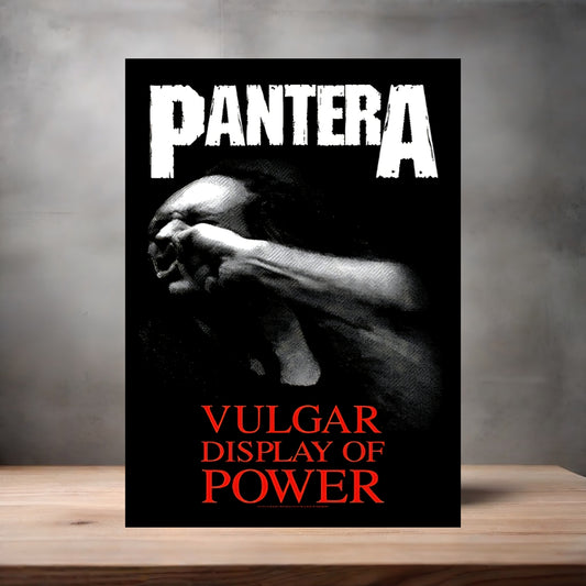 Pantera Vulgar display of Power poster on aluminum print. Multiple sizes available.