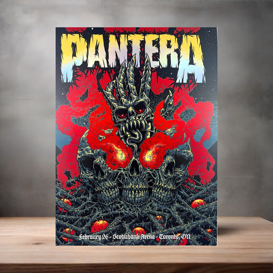 Pantera Toronto concert poster on aluminum print. Multiple sizes available.