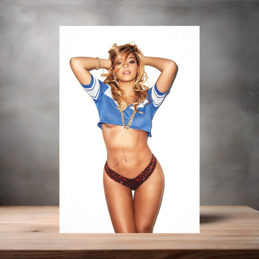 Beyonce sexy poster on aluminum print. Multiple sizes available