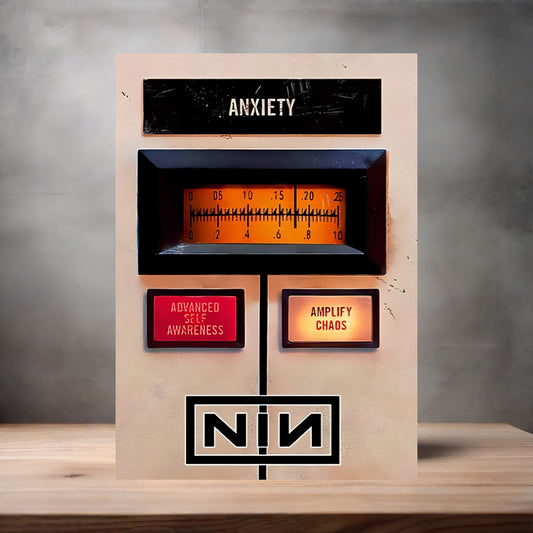 Nine Inch Nails Anxiety poster on aluminum print. Multiple sizes available