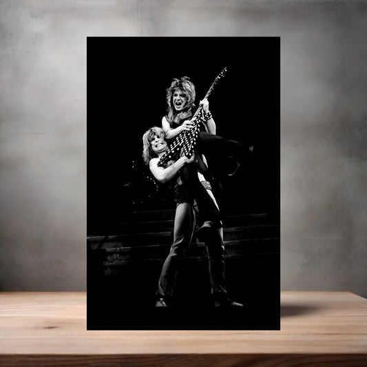 Ozzy Osbourne black and white poster on aluminum print. Multiple sizes available