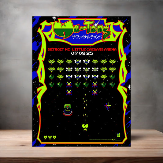 Wu-Tang Clan Detroit MI concert poster on aluminum print. Multiple sizes available