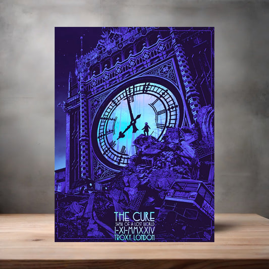 The Cure London concert poster on aluminum print. Multiple sizes available