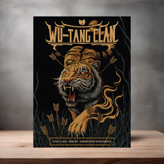 Wu-Tang Clan Berlin concert poster on aluminum print. Multiple sizes available