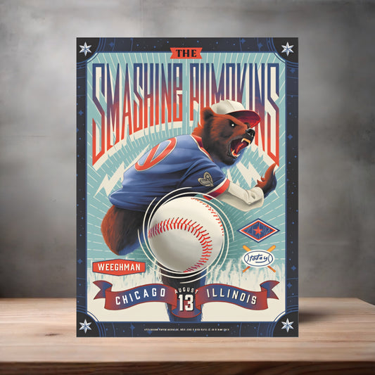 The Smashing Pumpkins Chicago IL concert poster on aluminum print. Multiple sizes available