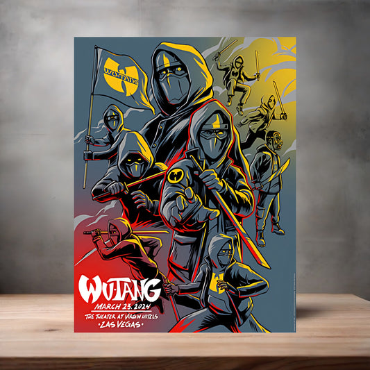 Wu-Tang Clan Las Vegas concert poster on aluminum print. Multiple sizes available