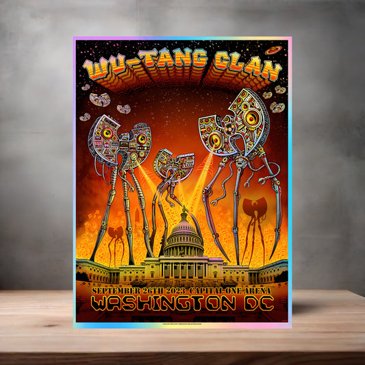 Wu-Tang Clan Washington DC concert poster on aluminum print. Multiple sizes available