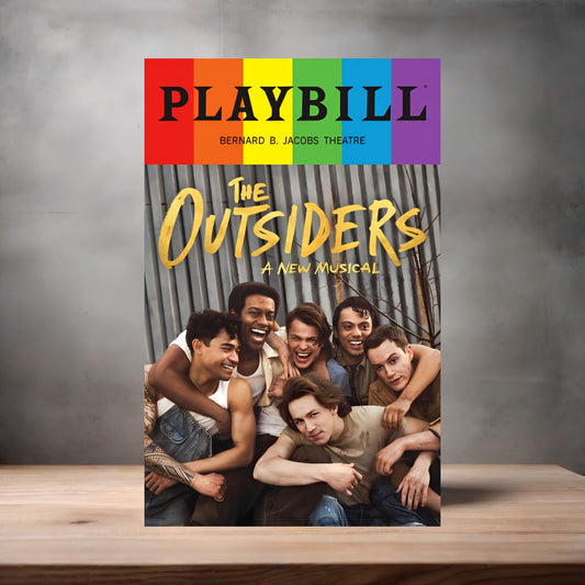 Pride Playbill the Outsiders poster on aluminum print. Multiple sizes available