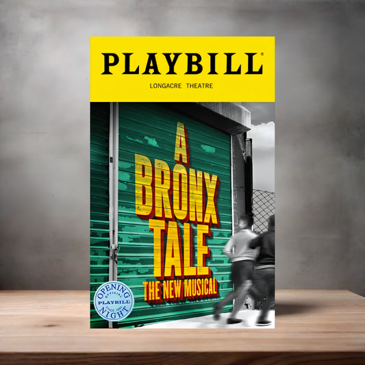 Playbill A Bronx Tale poster on aluminum print. Multiple sizes available