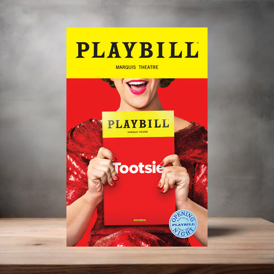 Playbill Tootsie poster on aluminum print. Multiple sizes available