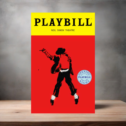 Playbill Michael Jackson v3 poster on aluminum print. Multiple sizes available