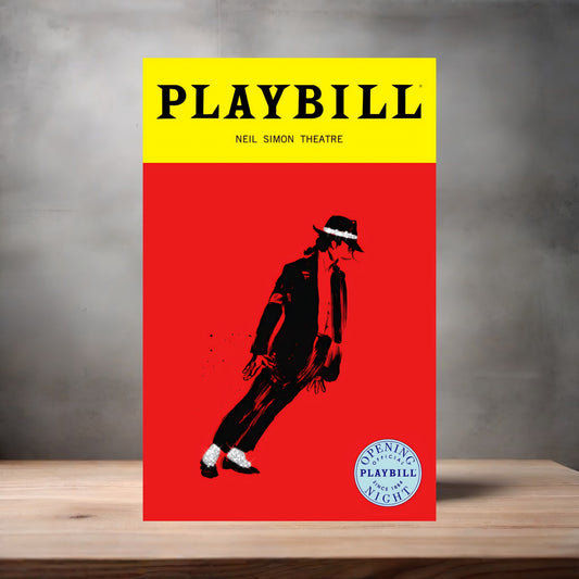 Playbill Michael Jackson v4 poster on aluminum print. Multiple sizes available